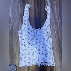 hollister floral tank top